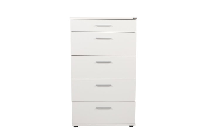 Hanah Home Cómoda de 5 cajones Blanca Hanah Home Cómoda de 5 cajones Blanca
